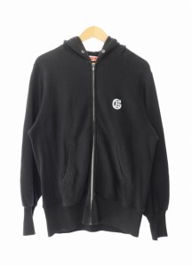 【中古】グッドイナフ GOODENOUGH 初期 Logo Print Zip Up Hoodie ロゴ プリント ジップ アップ フーディー パーカー M