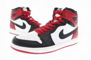 【中古】ナイキ NIKE AIR JORDAN 1 RETRO HIGH OG BLACK TOE エア ジョーダン レトロ ハイ ブラック トゥ つま黒 27.5