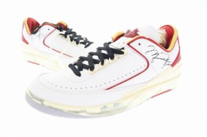 【中古】ナイキ NIKE × OFF-WHITE オフホワイト AIR JORDAN 2 LOW White and Varsity Red エア ジョーダン ロー 28