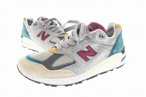 【中古】ニューバランス NEW BALANCE 990V2 MADE IN U.S.A. M990CP2 スニーカー 27.5 灰色 緑 グレー グリーン 中古