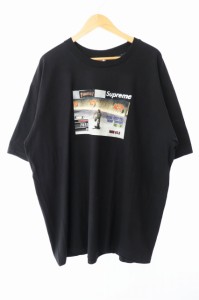 【中古】シュプリーム SUPREME × THRASHER スラッシャー 21AW Game Tee ゲーム 半袖Tシャツ XL 黒 ブラック
