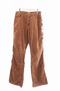 【中古】キャピタル kapital STUDS FLEA CORDUROY PANTS スタッズ コーデュロイ フレア パンツ KR2011LP01 4 XL 茶色