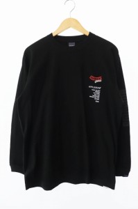 【中古】アップルバムM × レイドバック ファブリック 23SS LS 東京 プリント 長袖Tシャツ GT2311104 L 黒 ブラック