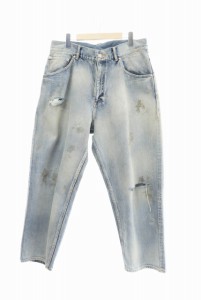 【中古】ANCELLM アンセルム / SELVEDGE TAPERED 5P DENIM PANTS ユーズド加工 セルビッチ テープレッド デニム パンツ