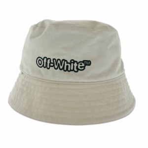 【中古】オフホワイト OFF WHITE 22SS Blur Bucket Hat ロゴ 刺繍 ブラー バケット ハット 帽子 白☆AA★▲ 231219