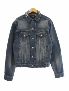 【中古】バレンシアガ BALENCIAGA 17AW Campaign Logo Denim Jacket キャンペーン ロゴ デニム ジャケット 48 240108