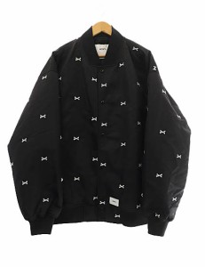 【中古】ダブルタップス WTAPS 22SS TEAM JACKET NYLON TWILL TEXTILE クロス ボーン チーム ジャケット 04黒 240105