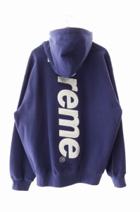 【中古】シュプリーム SUPREME 23AW Satin Applique Hooded Sweatshirt サテン アップリケ プルオーバー パーカー L