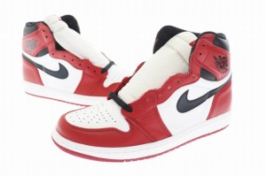 【中古】ナイキ NIKE AIR JORDAN 1 RETRO HIGH CHICAGO 2015 エアジョーダン1 レトロ ハイ シカゴ 555088-101 28.5