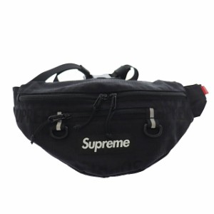 【中古】シュプリーム SUPREME 19SS Waist Bag ロゴ 総柄 ウエスト ボディ バッグ 黒 ブラック ☆AA★▲ 240212