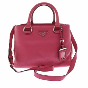 【中古】プラダ PRADA VIT DAINO ヴィテロダイノ レザー 2WAY ショルダー ハンド バッグ BN2853 ピンク ▲■ 240126