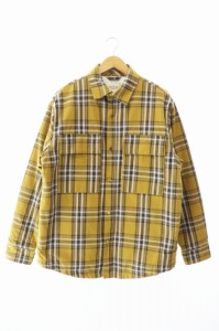 【中古】フィアオブゴッド Fear of God Sixth Collection フランネル チェック柄シャツ 中綿ジャケット S イエロー