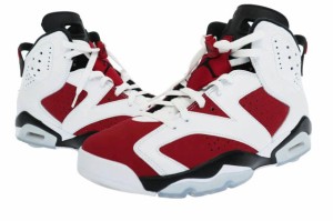 【中古】ナイキ NIKE AIR JORDAN 6 RETRO CARMINE エア ジョーダン 6 カーマイン 2021 CT8529-106 28 白 赤▲■240427