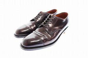 【中古】オールデン ALDEN ×BLU JE BLU by ARK CAP TOE OX N6508 #8 レザー シューズ コードバン 8D 茶▲■ 240210