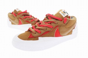 【中古】ナイキ NIKE × SACAI サカイ BLAZER LOW LIGHT BRITISH TAN ブレーザー ロー スニーカー DD1877-200 28.5