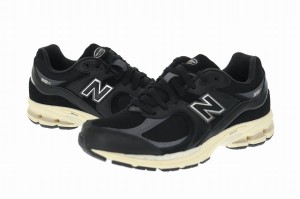 【中古】ニューバランス NEW BALANCE 2002R レザー ローカット スニーカー M2002RIB 28 D ブラック ▲■240404