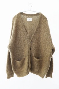 【中古】stein シュタイン 22SS KID MOHAIR CARDIGANS キッド モヘア カーディガン ST.380-1 S 茶 ブラウン