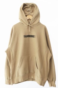 【中古】シュプリーム SUPREME 23SS Motion Logo Hooded Sweatshirt モーション ロゴ パーカー L ベージュ 240508