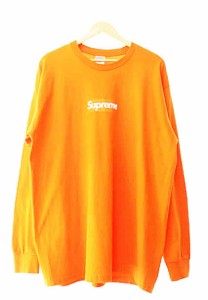 【中古】シュプリーム SUPREME 20AW Box Logo L/S Tee ボックス ロゴ プリント 長袖Tシャツ ロンT XL オレンジ 240508