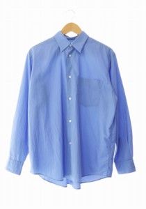 【中古】グラフペーパー Graphpaper Broad Regular Collar Shirt ブロード レギュラー カラー シャツ 長袖 青 ブルー