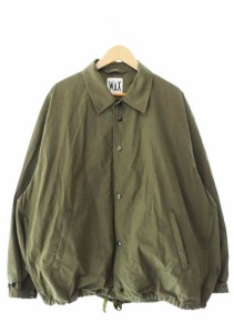 【中古】WAX ワックス BALLOON COACH JACKET バルーン コーチ ミリタリー ジャケット ブルゾン M カーキ ● 240513