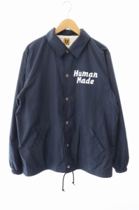 【中古】ヒューマンメイド HUMAN MADE 22AW COACH JACKET ロゴ プリント コーチ ジャケット M ネイビー