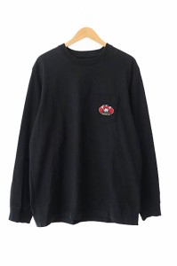 【中古】シュプリーム SUPREME 21SS Vampire Boy L/S Pocket Tee ヴァンパイア ボーイ ロゴ 長袖 Tシャツ M 黒 240615