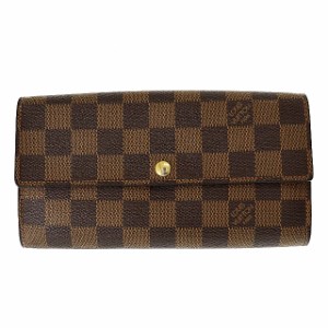 【中古】ルイヴィトン LOUIS VUITTON ダミエ エベヌ ポルトフォイユ サラ 二つ折り 長財布 N61734☆AA★●▲250319