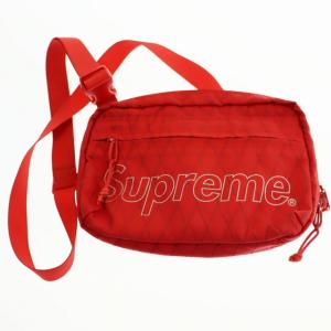 【中古】シュプリーム SUPREME 18AW Shoulder Bag ロゴ プリント ショルダーバッグ 赤 レッド ☆AA★▲ 250825