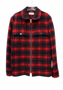 【中古】サンローラン パリ SAINT LAURENT PARIS 13AW バッファロー チェック ウール シャツ ジャケット 325122 48 