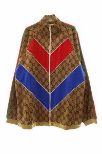 【中古】グッチ GUCCI 18AW GG Printed Technical Jersey Jacket トラックジャケットXL【ブランド古着ベクトル】230808