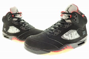 【中古】未使用品 ナイキ NIKE AIR JORDAN 5 RETRO SUPREME BLACK 2015 28.5cm 824371-001 230807