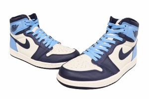 【中古】ナイキ NIKE AIR JORDAN 1 RETRO HIGH OG OBSIDIAN 2019 27.5cm 555088-140 230819 メンズ