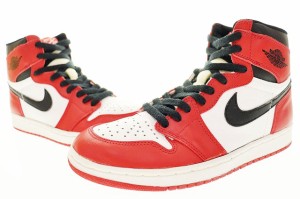 【中古】ナイキ NIKE 美品 AIR JORDAN 1 CHICAGO 1994 27.5cm 箱付 130207-101 ジョーダン I 94年復刻 230905☆AA★