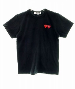 【中古】プレイコムデギャルソン PLAY COMME des GARCONS T-Shirt With Double Heart  TシャツL　240315● レディース