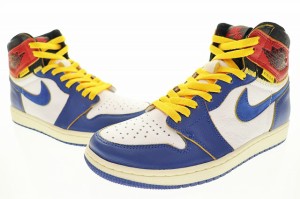 【中古】ナイキ NIKE AIR JORDAN 1 RETRO HI NRG UN UNION 2018 26.5cm STORM BLUE BV1300-146 231128