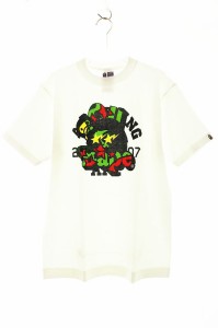 【中古】アベイシングエイプ A BATHING APE 2007年 2月 February M カレンダー Tシャツ PSYCHE CAMO サイケ 240202