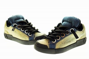 【中古】ドルチェ&ガッバーナ ドルガバ DOLCE&GABBANA Patch Denim Sneakers 27.5cm パッチ デニム  240125 