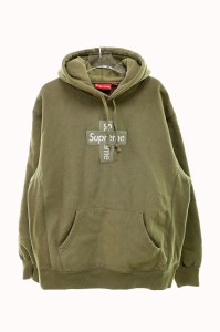 【中古】シュプリーム SUPREME 20AW Cross Box Logo Hooded Sweatshirt クロスボックス パーカー M　240217☆AA★ メンズ