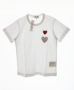 【中古】プレイコムデギャルソン PLAY COMME des GARCONS AD2018ラインストーン Tシャツ OB-T101　240316● レディース