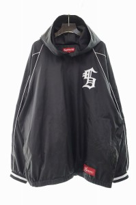 【中古】シュプリーム SUPREME 23AW Hooded Warm Up Pullover Black ジャケット XL 【ブランド古着ベクトル】240309☆AA★ メンズ