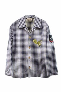 【中古】グッチ GUCCI 正規品 20SS  フレイヤ ハルタス コラボ ギンガムチェックジャケット 46　240301 メンズ