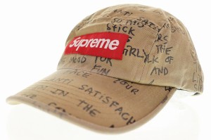 【中古】シュプリーム SUPREME 23SS GONZ POEMS CAMP CAP ゴンズ ポエムズ キャンプ キャップ 総柄 240426 ☆AA★