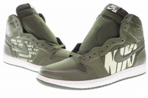 【中古】ナイキ NIKE AIR JORDAN 1 RETRO HIGH OG OLIVE CANVAS 28.5cm 555088-300 エア ジョーダン レトロ 240313