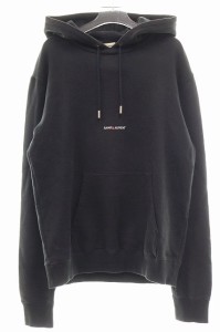 【中古】サンローラン パリ SAINT LAURENT PARIS SIGNATURE LOGO PULLOVER HOODIE XS 464581 YB2PG 240413 ☆AA★