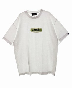 【中古】SAPEur サプール ダカフェ コラボ シャインマスカットサンド S/STee 調理パンTシャツ XL　240330● メンズ