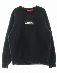 【中古】シュプリーム SUPREME 18AW BOX LOGO CREWNECK SWEATSHIRT BLACK M ボックス ロゴ トレーナー 240416 ☆AA★