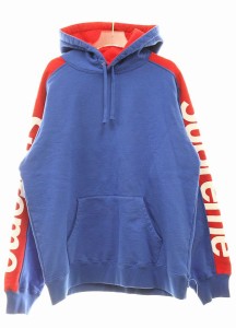 【中古】シュプリーム SUPREME 18SS SIDELINE HOODED SWEATSHIRT BLUE M スウェット パーカー 240413 ☆AA★