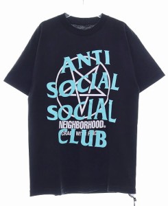 【中古】ネイバーフッド NEIGHBORHOOD × ANTI SOCIAL SOCIAL CLUB S/S TEE BLACK M ASSC コラボ Tシャツ 240421