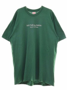 【中古】シュプリーム SUPREME 22SS STILL TALKING TEE GREEN L スティル トーキング プリント Tシャツ 240520 ☆AA★